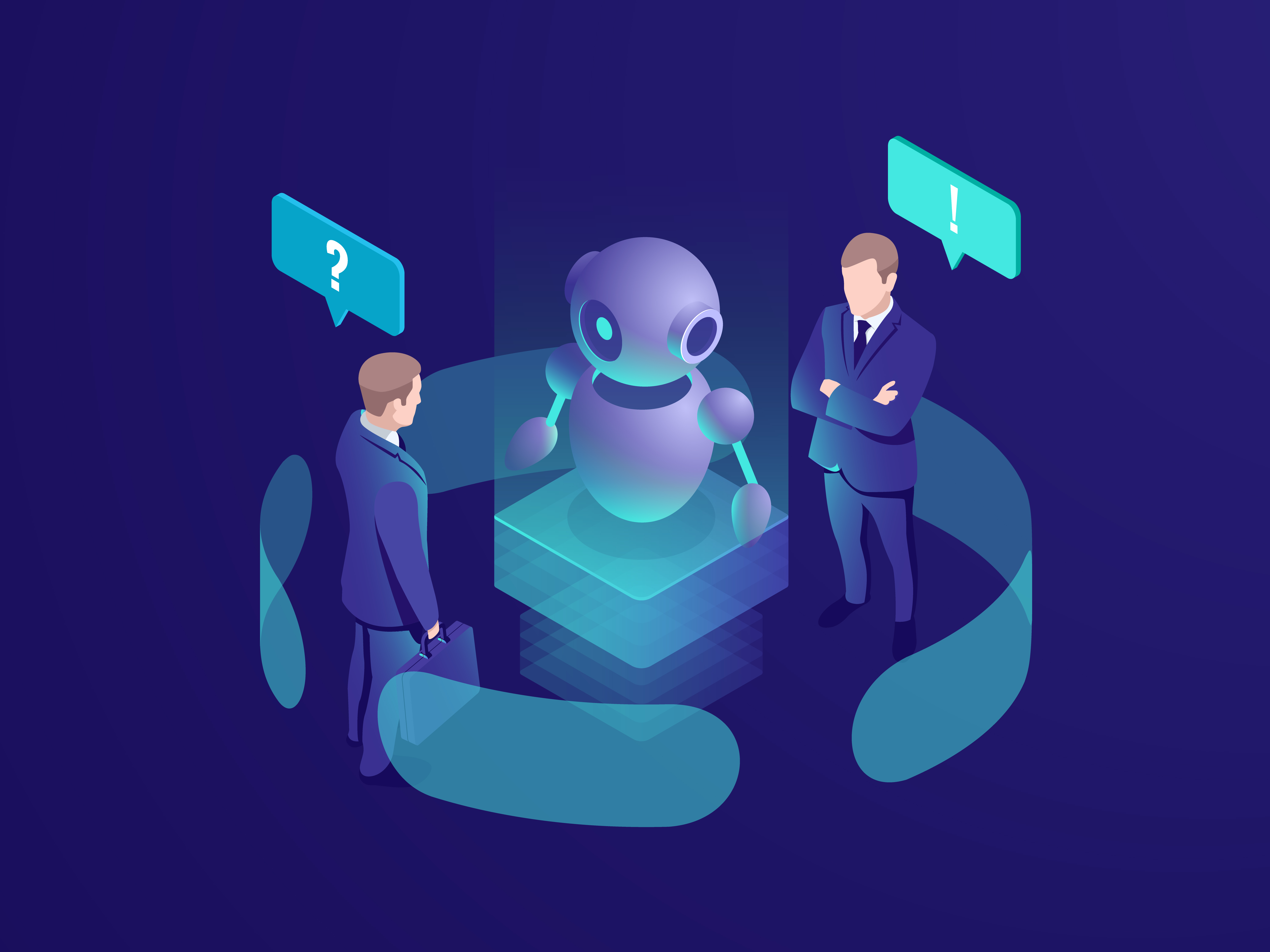 AI Robot in Business Meeting